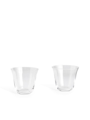 Curve tumbler glass s set of 2 clear 