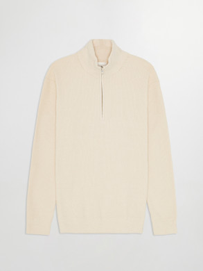 Danny half zip pullover ivory 