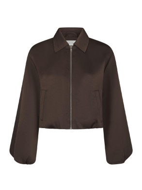 Denielle heave sateen jacket dk brown 