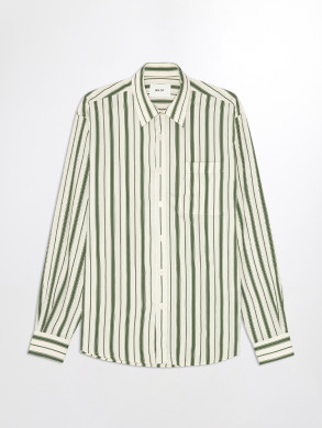 Deon ls shirt stripe capers L