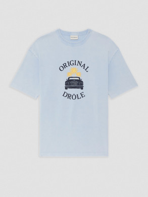 Drole car palms t-shirt baby blue 