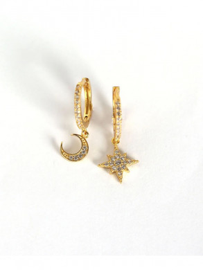 Eleanor hoop earrings gold OS