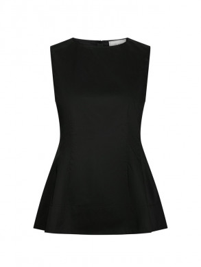 Esteves poplin top black L