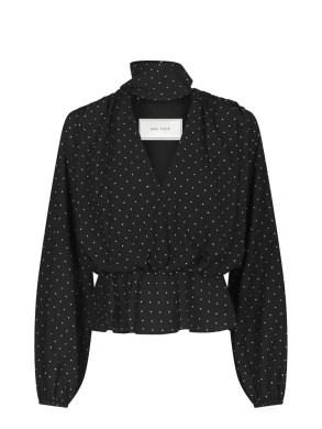 Ettalie dot blouse black 