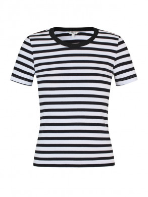 Evelyn stripe t-shirt blk wht 