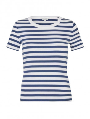 Evelyn stripe t-shirt wht indigo 