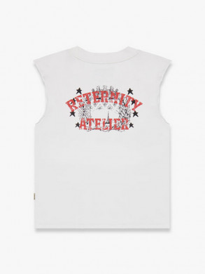 Evenie band tanktop vintage white 
