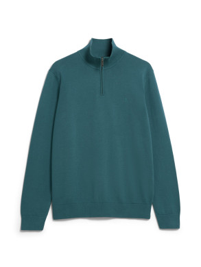 Faabes zip knit sweater petrol 