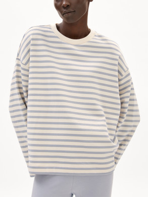 Frankaa maarlen stripe sweatshirt undyed misty S