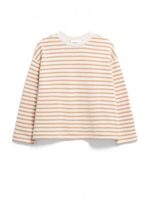 Frankaa stripe sweatshirt undyed beige 