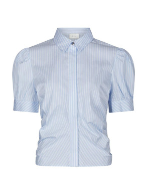 Frannie soft stripe shirt light blue 