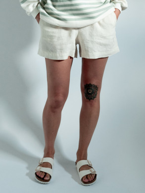 FS2410 linen shorts tofu S