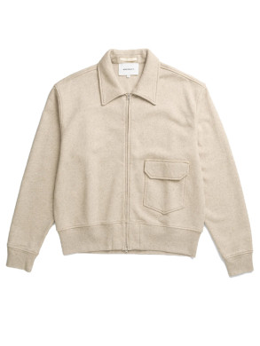 Fynshav cotton linen loopback jacket natural 