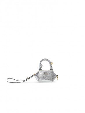 Ganni bou bag nano metallic silver 