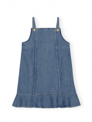 Heavy denim mini dress tint wash XS