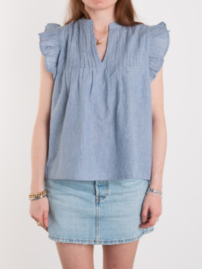 Gemala- nadja blouse blue white 