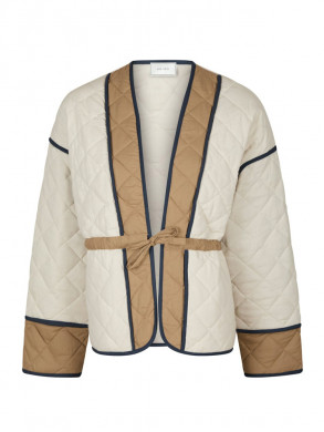 Gerdi solid quilt jacket creme 