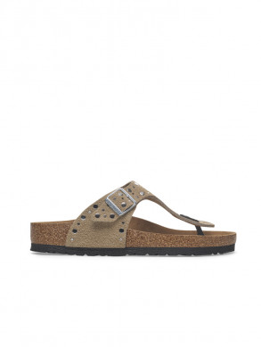 Gizeh rivet border sandals taupe 