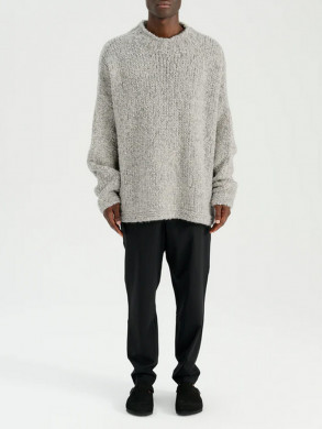 Granny unisex knit sweater light grey 