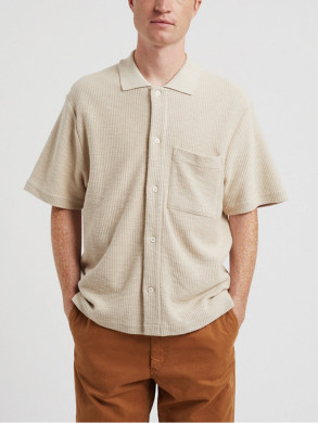 Gustav crochet shirt oatmeal 