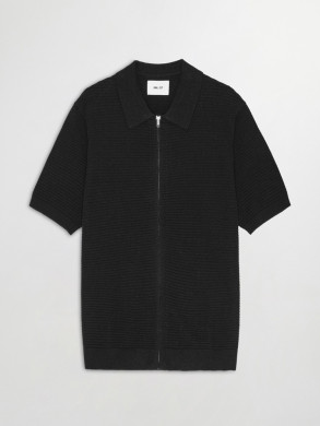 Gustav full zip shirt black 