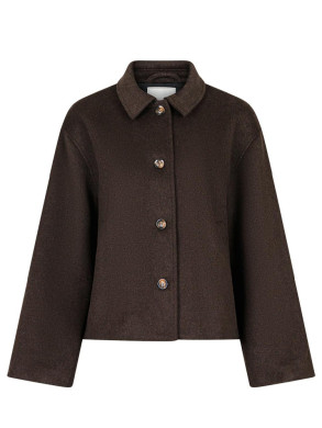 Hamra wool jacket chocolate brown 