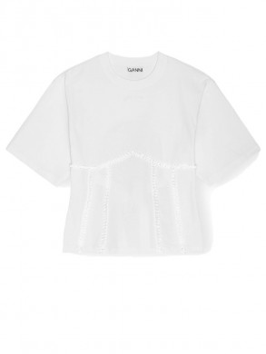 Heavy cotton tie back t-shirt white 