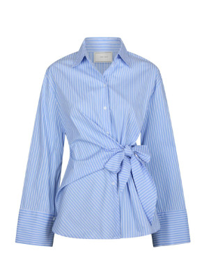 Helisa stripe shirt lt blue M