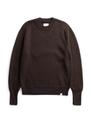 Henning cotton wool rib sweater dk purple 