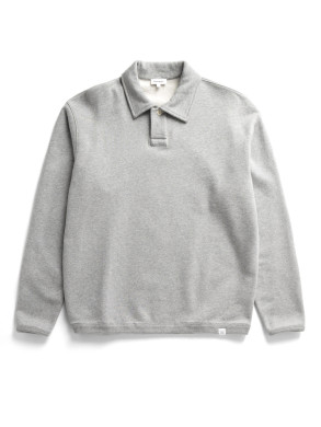 Huartdal brushed diagonal cotton fleece grey mel 