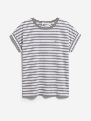 Idaara stripe t-shirt wht silver 