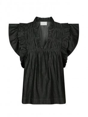Jayla denim top black 