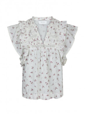 Jayla small blossom blouse creme 