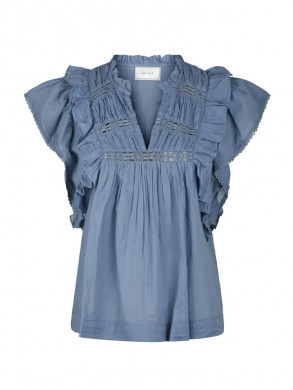 Jayla s voile top smoke blue S