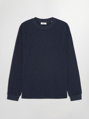 Jett waffle longsleeve navy blue 