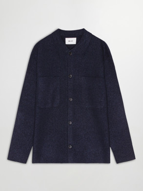 Jonas wool shirt navy 