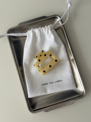 Josefin clip yellow polkadot 