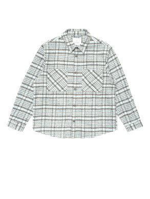 Julius shirt ls blue grey 