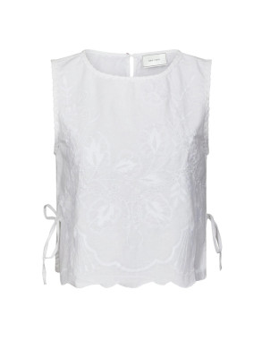 Kaelin embroidery top white 