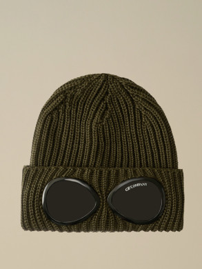 Merino wool knit cap ivy green 