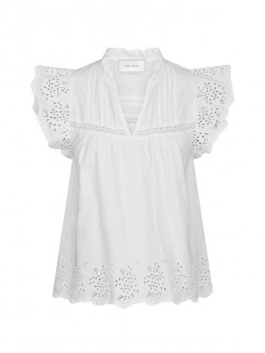 Kyoti embroidery top white 