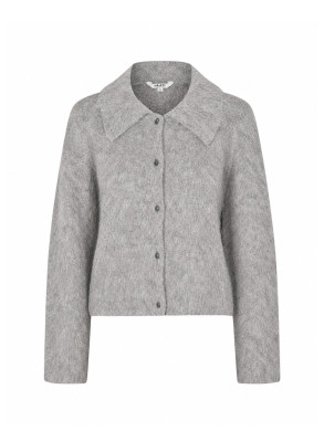 Lari-m brush knit lt grey mel 