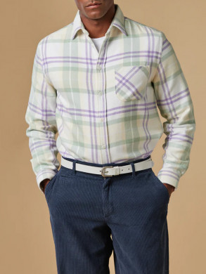 Lavanda plaid shirt lavender M
