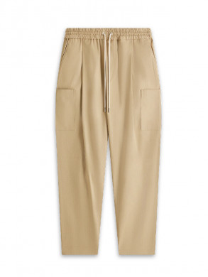 Le pantalon cropped cargo dark beige 
