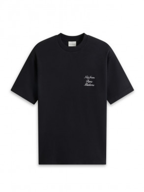 Le t-shirt slogan cursive black 