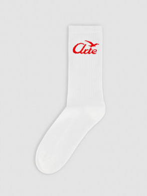 Logo bird socks white 