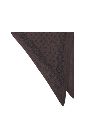 Lolana paisley knit scarf brown mel 