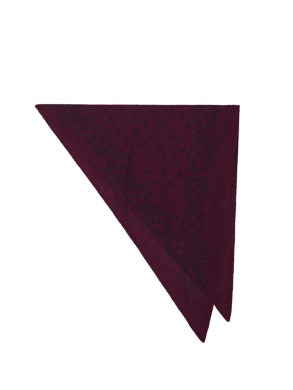 Lolana paisley knit scarf wine 