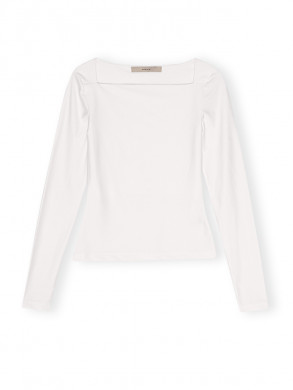 Long sleeve jersey top bright white 