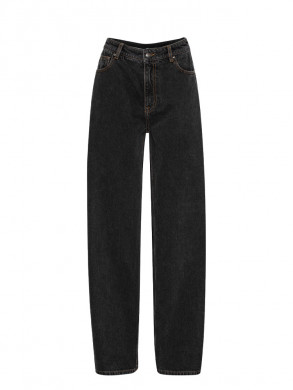 Loose denim jeans dark grey denim 